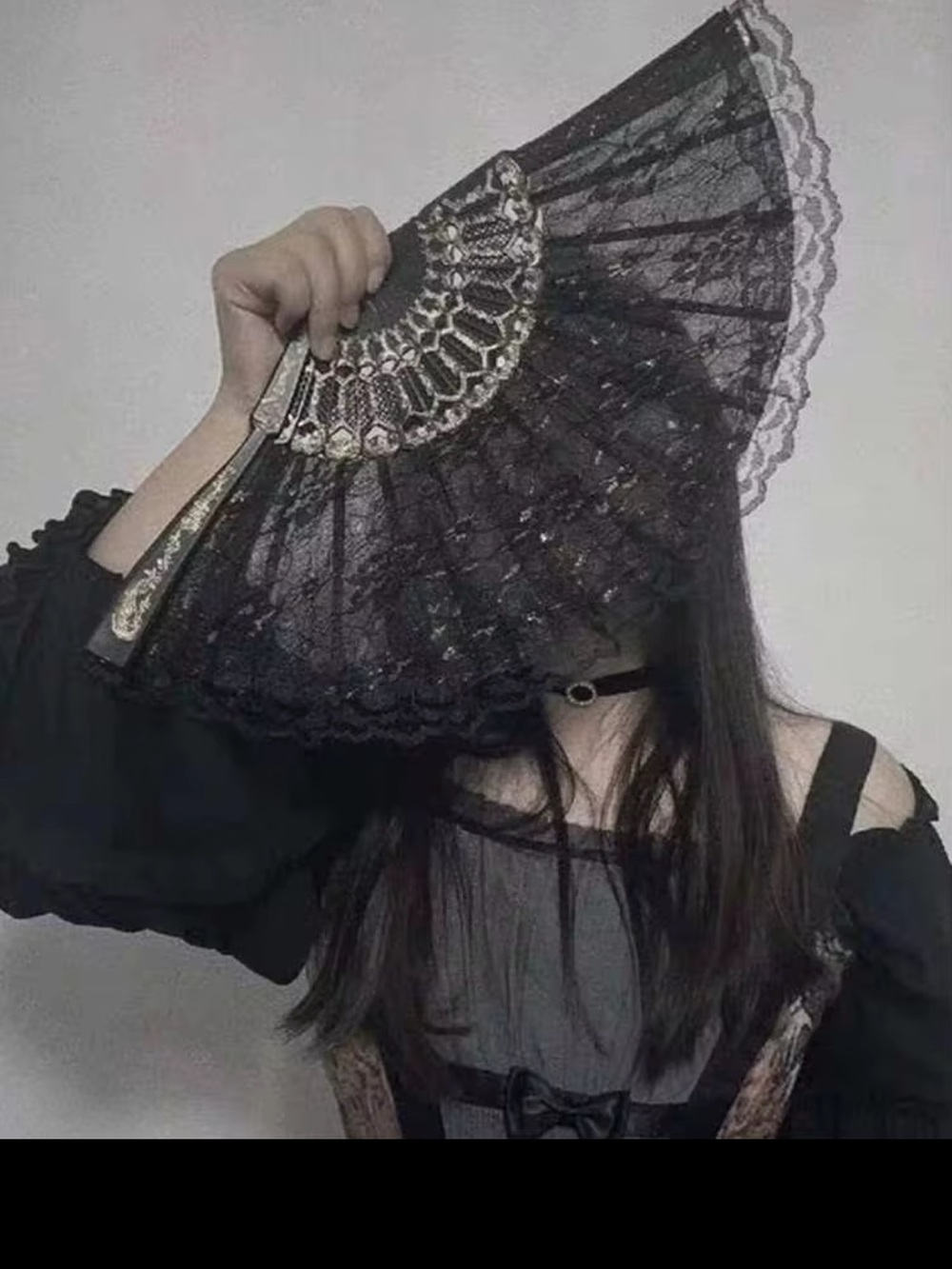 NWOT sexy lace foldable fan - Picture 3 of 3
